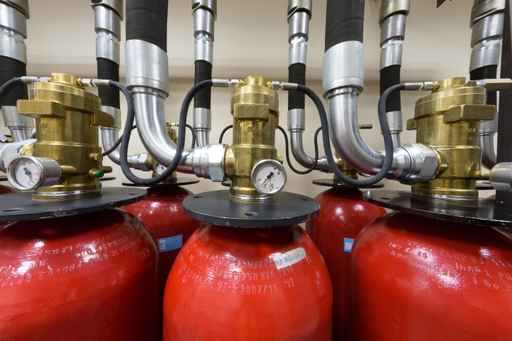 Industrial fire extinguishing system.